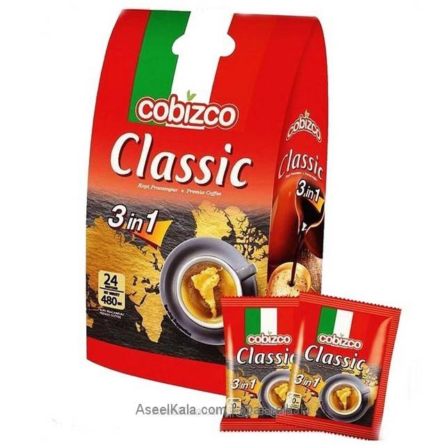 قیمت و خرید تکی و عمده کافی میکس کلاسیک کوبیزکو Cobizco بسته 24 عددی